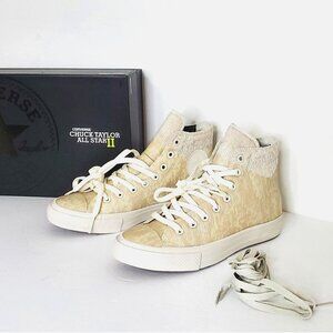 NEW Men’s Size 8 Converse Chuck Taylor II Rubber Hi - Buff / Egret / Gum 153559C